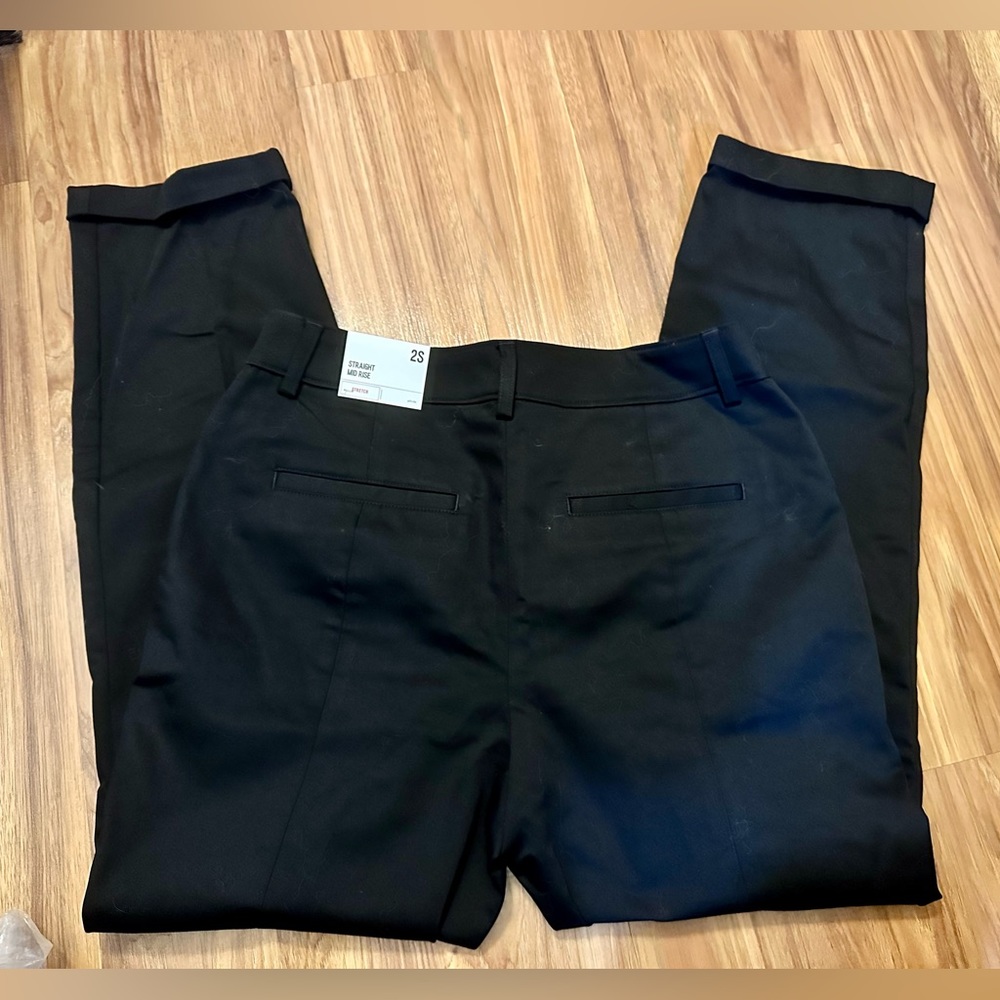 Express Stretch Straight Mid Rise Pants - Picture 5 of 9